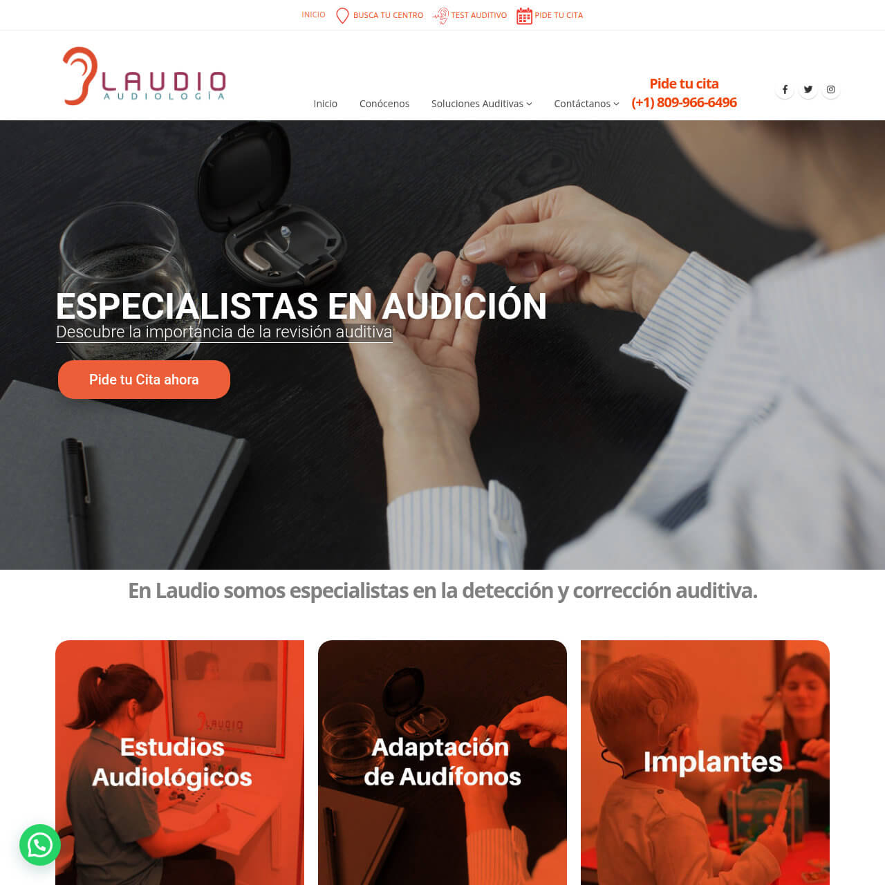 Portal Laudio Audiología — red de centros auditivos en República Dominicana